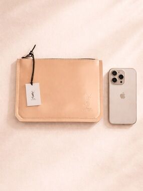 YSL Beauté Rose Pouch - Toiletry Bag With Dust Bag. New Unisex Gift